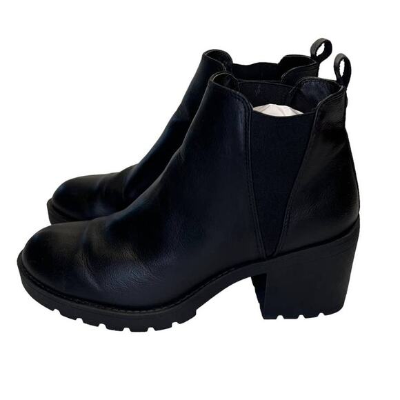 Xappeal Laura Women's Moto Chelsea Boot Size 8 Black Leather Pull On - Picture 13 of 13